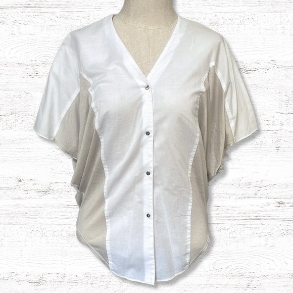 { Helmut Lang } - Short Sleeve Button-Up Shirt - Picture 1 of 4